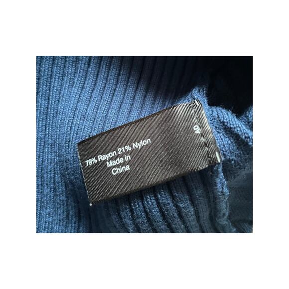 Lane Brayant Womens Ribbed Sweater Blue Chest Cut out Size 14/16 Feminine - Picture 7 of 9